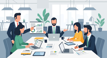 Business Team Meeting Discussion Planning.