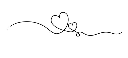 Love lettering continous line art 