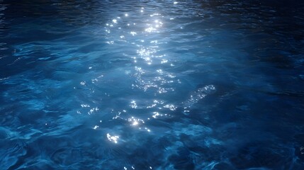 Fototapeta premium Shimmering underwater oasis of blue light and tranquility