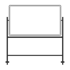 ホワイトボードのアイコン　説明や掲示に使えるシンプル素材 © 見ッシェル お花
