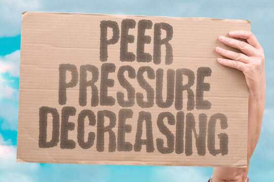 "Peer Pressure Decreasing" Less social drinking obligation. PEER. PRESSURE. SOCIAL. DECLINING. ACCEPTANCE.