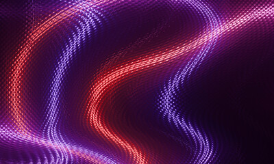 Abstract neon gradient background. Glass effect, neon lines.