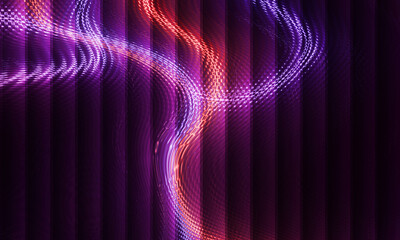 Abstract neon gradient background. Glass effect, neon lines.