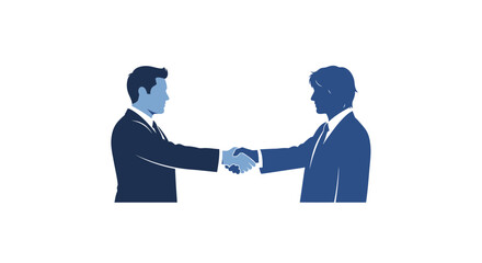 Obraz premium Two Businessmen Shaking Hands in Agreement.