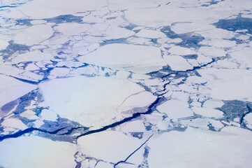 Grenland from above, Aerial view, Polar Ice sheets, Ice Field, Air photo.