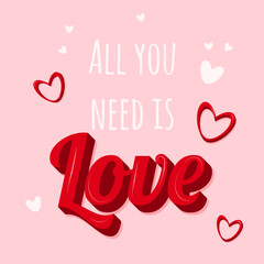 Obraz premium A retro-style inscription with the word 