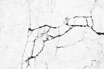 Crack wall texture background broken earthquake effect. © mesamong
