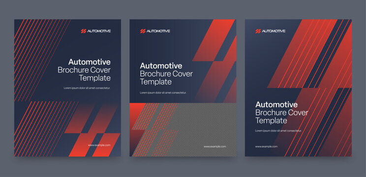 Brochure Report Cover Template for Automotive, Car Sales & Vehicle Industry Front Page Designs, Business Flyer & Poster Layout
