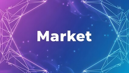 Vibrant market background with geometric shapes and gradient colors