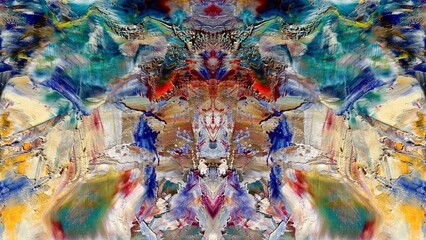 Abstract art background . Hand painting artwork on canvas .