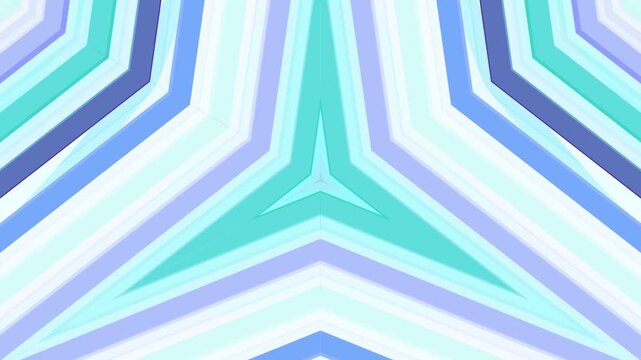 Modern abstract geometric pattern featuring blue and green hues with layered chevron design and vibrant optical illusion effect
