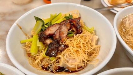 Street food culinary chicken pork noodles