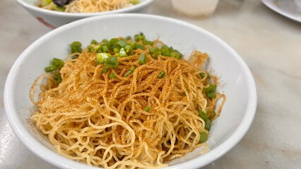 Close up of noodles