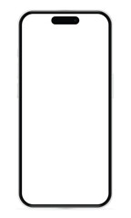 Realistic smartphone mockup. Mobile phone vector with isolated on white background. Device front view. 3D mobile phone with shadow