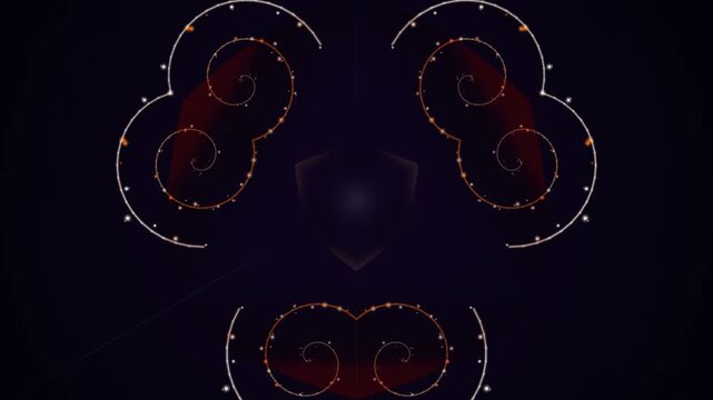 beautiful abstract art design with glowing swirling patterns and shapes on dark background for decoration inspiration