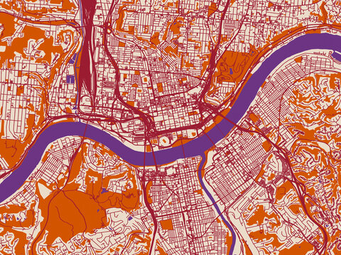 City plan map of Cincinnati, Ohio