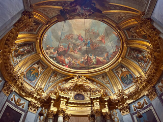 Obraz premium Dome of the Lady Chapel in the Church of Saint-Sulpice in Paris, France.