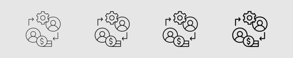 Working Together Different Style Icon