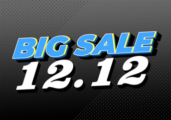 Bold text announcing a big sale on December 12th with modern design.