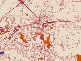 Fototapeta premium City map poster — Florence, South Carolina