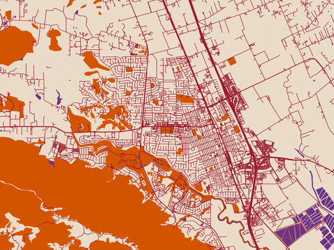 Urban map of Gilroy, California