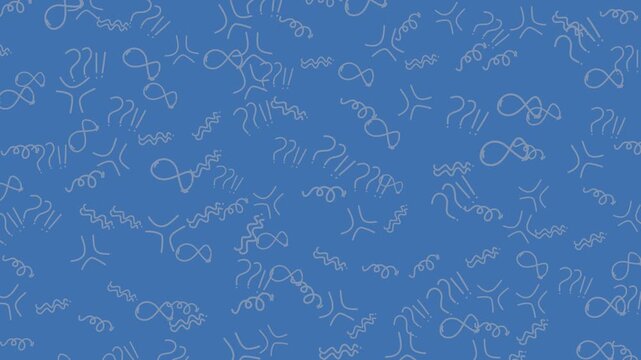 Doodle line art confusion questions infinity abstract pattern hand drawn suitable for backgrounds, creative projects, emotional expression, or visual storytelling.