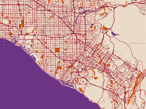 City map background &mdash; Orange County, California