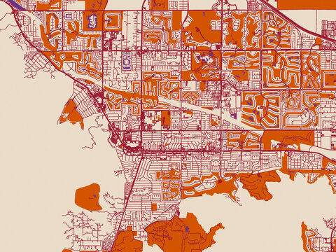 City plan map of Palm Desert, California