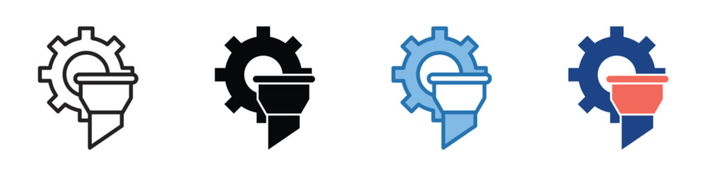 Essential icons illustrating a robust system for process optimization, data filtering, and precise configuration management, enhancing efficiency and streamlined operations