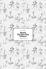 Naklejka premium Java Manuscript Babad Diponegoro Javanese Pattern Outline Illustration