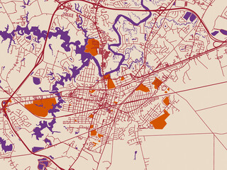 Fototapeta premium City map of Suffolk, Virginia
