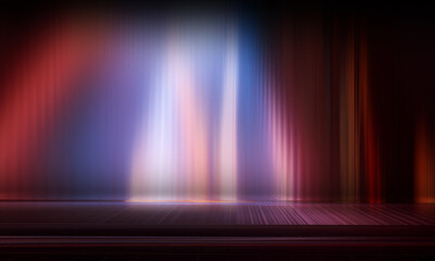 Abstract neon scene background, rays, light effect. 3D rendering