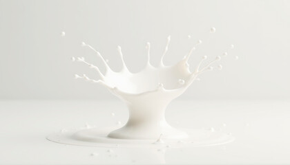 milk splash on white background