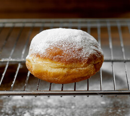 Homede doughnuts with icing sugar
