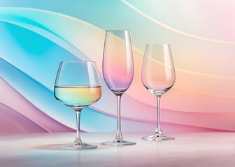 pastel color transitions, and soft focus effects for elegant modern design