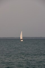 sailboat on the sea in the bay of Quiberon, France 