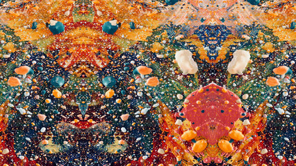 Abstract art background . Hand painting artwork on canvas .