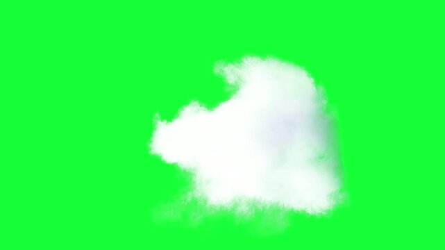 Volumetric cloud on green screen alpha

Soft volumetric white smoke cloud animation isolated for compositing with al[ha channel professional VFX usage
