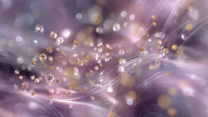 Abstract Bubbles on Purple Background