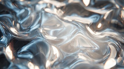 Abstract Chrome Waves Background