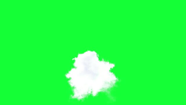 Volumetric cloud on green screen alpha

Soft volumetric white smoke cloud animation isolated for compositing with al[ha channel professional VFX usage
