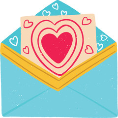 Valentine Envelope Icon Vector