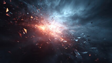 Explosive Abstract Destruction Background