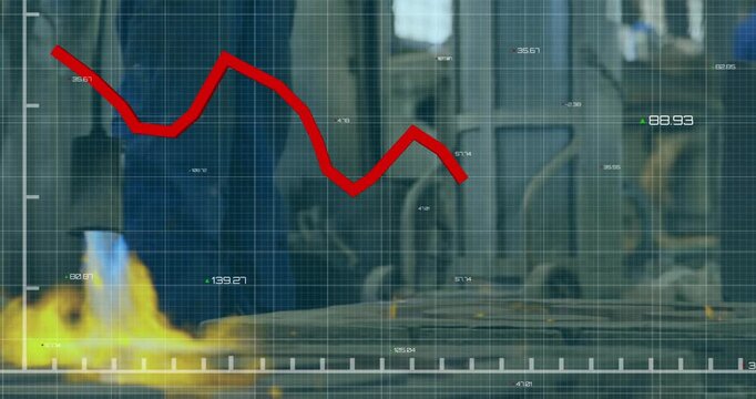 Tech lighting and adjusting torch, flame pulsing over metal while chart matching to monitor heating