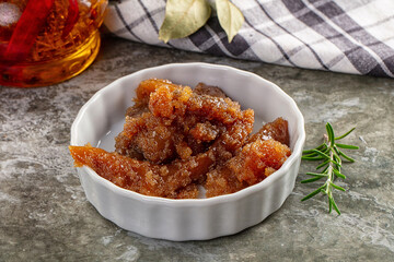 Salted herring fish caviar snack