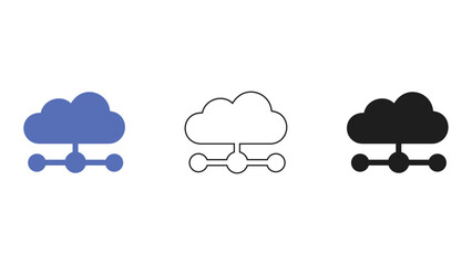 Obraz premium cloud connection icon representing online data access and storage