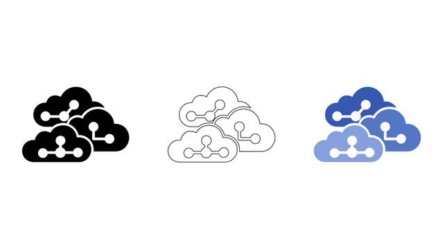 cloud network representing connected cloud-based data systems and modern technology infrastructure