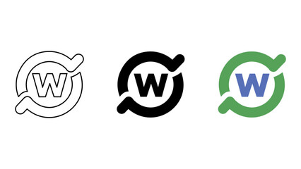 Obraz premium logo representing unlimited website domains and web hosting services with modern design