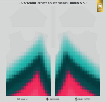 Halftone Gradient Sports T-Shirt Sublimation Template &ndash; Ready to Print Vector