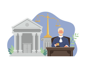 Supreme Court Judge Illustration